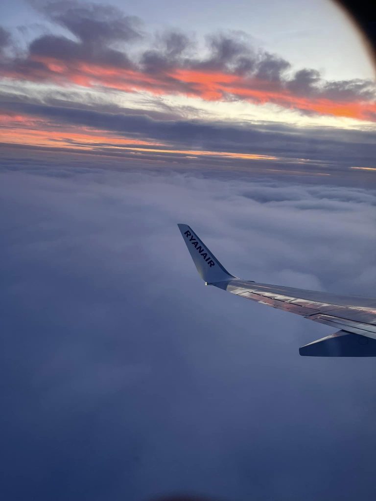 In flight